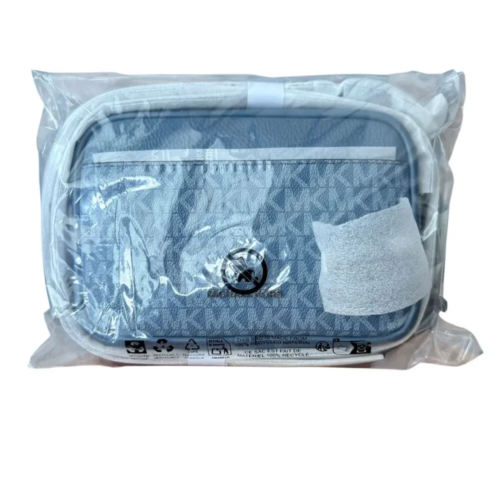 Michael Kors Jet Set Travel Small Denim Logo Camera Crossbody Bag 35S6STVC1V NEW